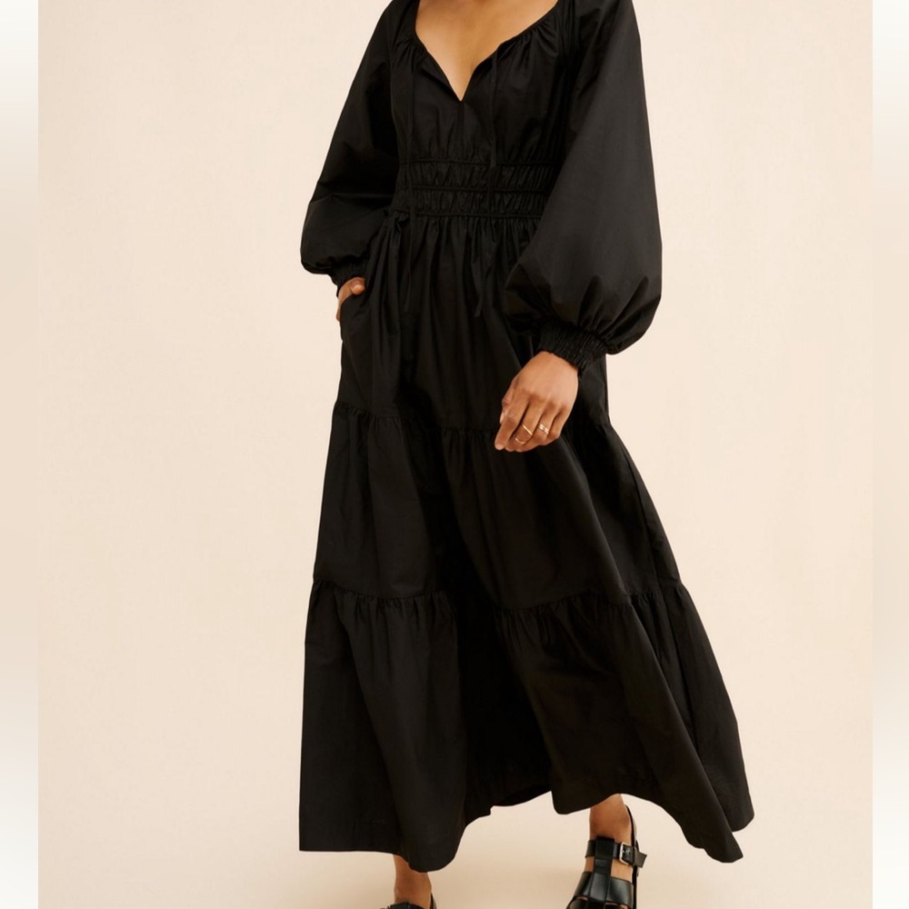 Anthropology Puff Sleeve Somerset Dress